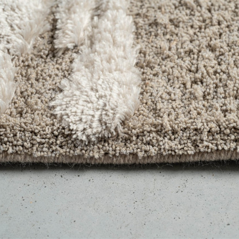 Tapis de salon - 160x230cm - Uni / Faux-uni beige et marron Limba par Ragolle