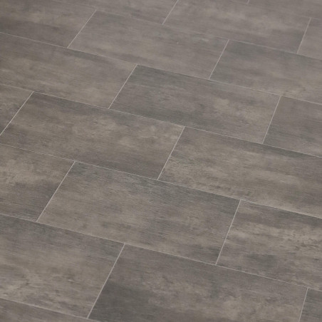 Sol Vinyle/PVC - 4m - carrelage marron et reflets gris métallisé BRIGHTON 594 Prestige Texmark par IVC Sol Vinyle/PVC - 4m - carrelage marron et reflets gris métallisé BRIGHTON 594 Prestige Texmark par IVC