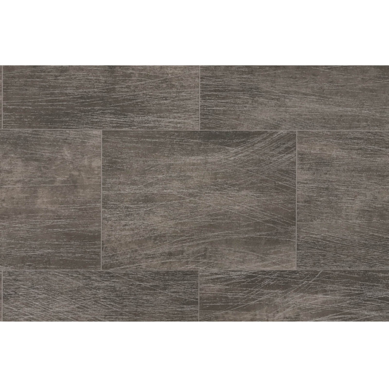 Sol Vinyle/PVC - 4m - carrelage marron et reflets gris métallisé BRIGHTON 594 Prestige Texmark par IVC