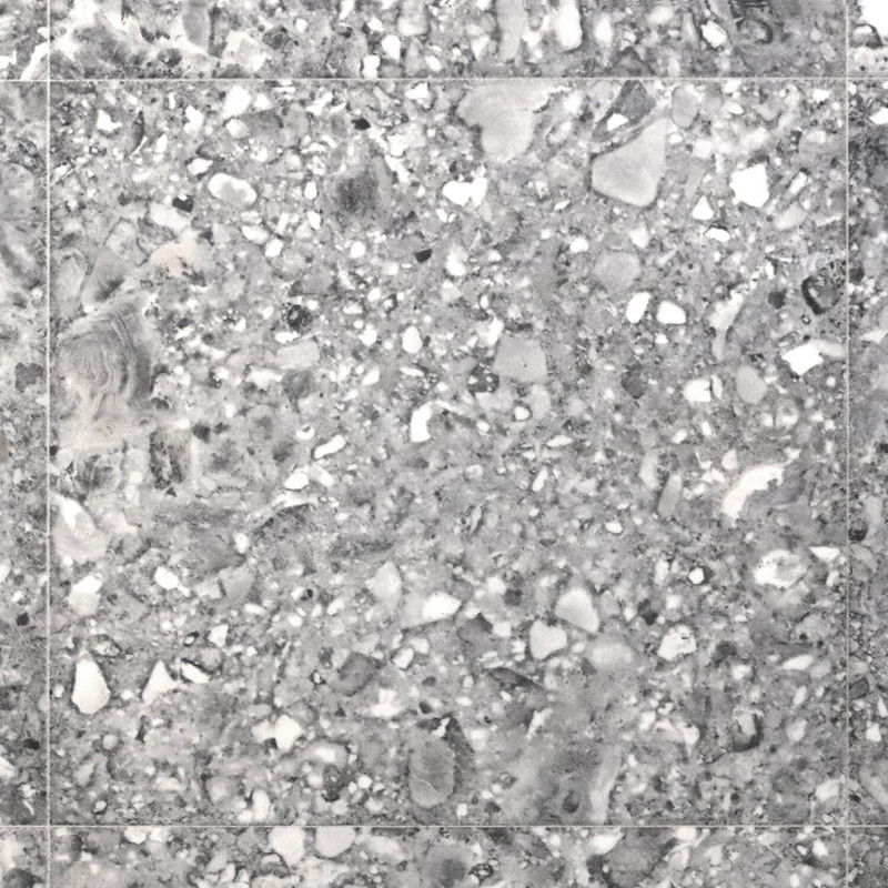 Sol Vinyle/PVC - 4m - carrelage terrazzo et gris moucheté CALICHE 594 Essential Vigan par IVC