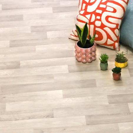 Sol Vinyle/PVC - 4m - parquet blanchi CAMARGUE 533 - Essential Vigan par IVC