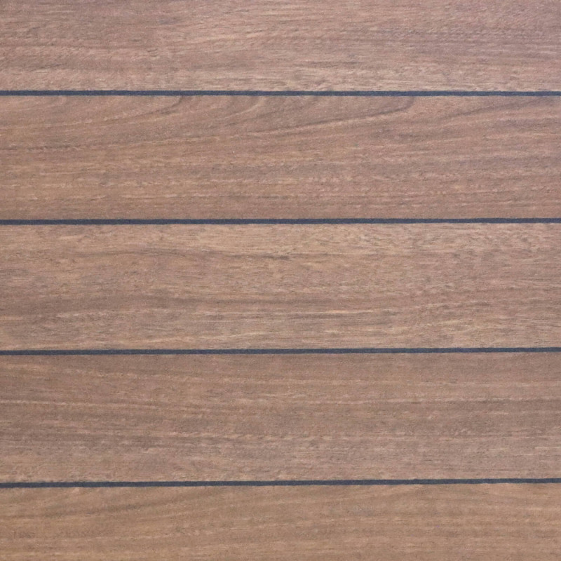 Sol Vinyle/PVC - 2m - pont de bateau teck et noir CLIPPER 536 Prestige Texmark par IVC