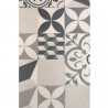Sol Vinyle/PVC - 4m - carreaux de ciment gris et noir et fond greige FELIZ 592 Prestige Texmark par IVC