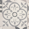 Sol Vinyle/PVC - 4m - carreaux de ciment gris et noir et fond greige FELIZ 592 Prestige Texmark par IVC