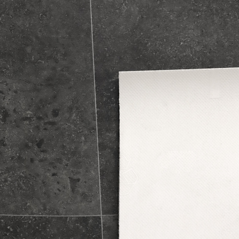 Sol Vinyle/PVC - 3m - carrelage gris anthracite VERNAZZA 599 - Essential Vigan par IVC