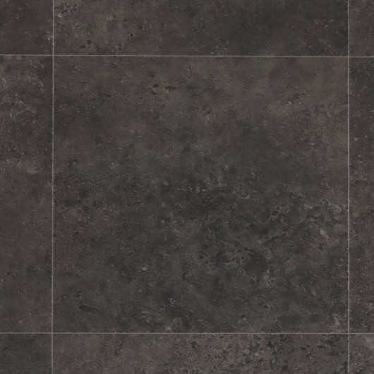 Sol Vinyle/PVC - 3m - carrelage gris anthracite VERNAZZA 599 - Essential Vigan par IVC