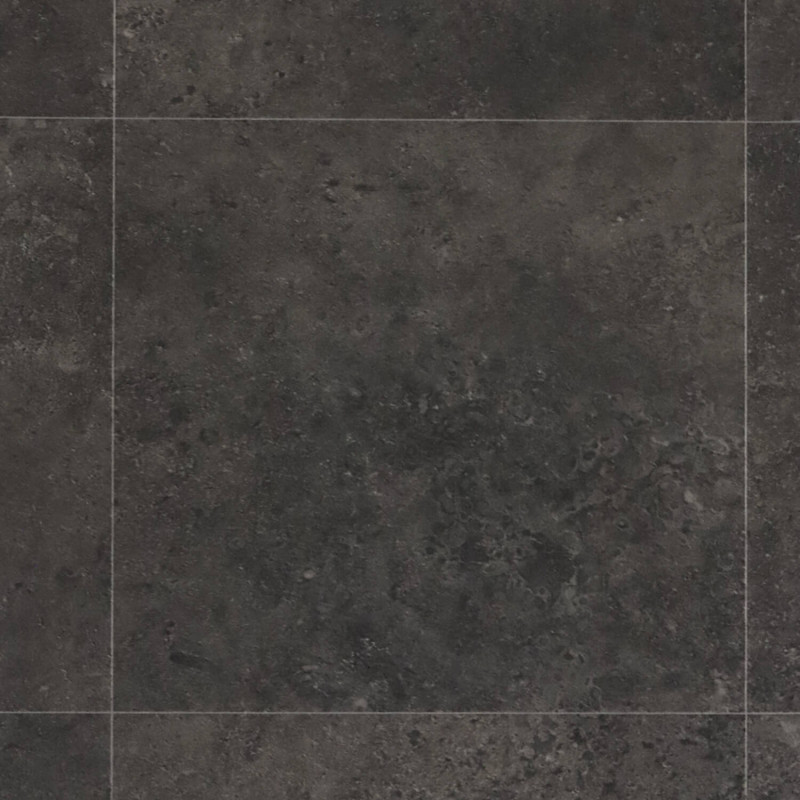 Sol Vinyle/PVC - 3m - carrelage gris anthracite VERNAZZA 599 - Essential Vigan par IVC
