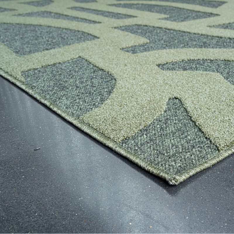 Tapis de salon - 160x230cm - Contemporain vert kaki Tweed par Ragolle