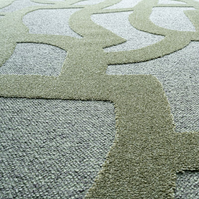 Tapis de salon - 160x230cm - Contemporain vert kaki Tweed par Ragolle