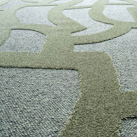 Tapis de salon - 160x230cm - Contemporain vert kaki Tweed par Ragolle