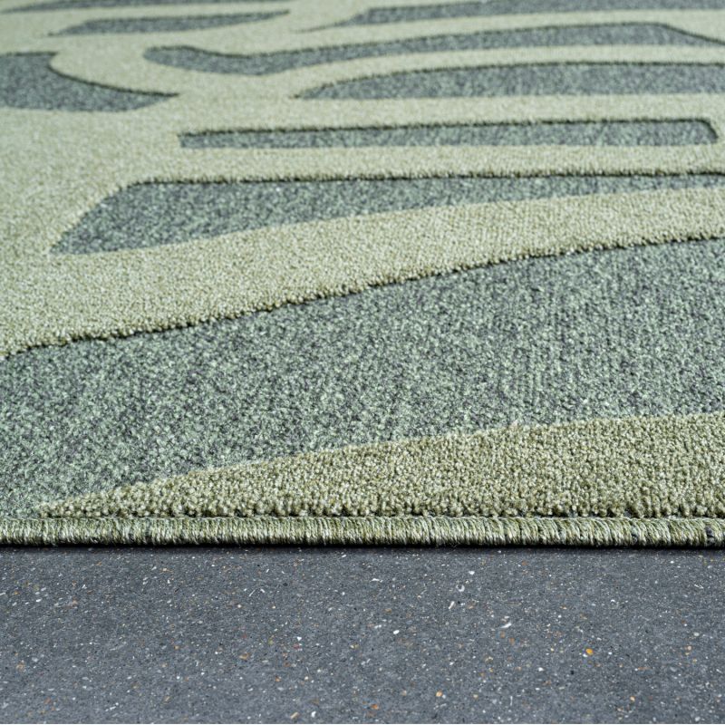 Tapis de salon - 160x230cm - Contemporain vert kaki Tweed par Ragolle