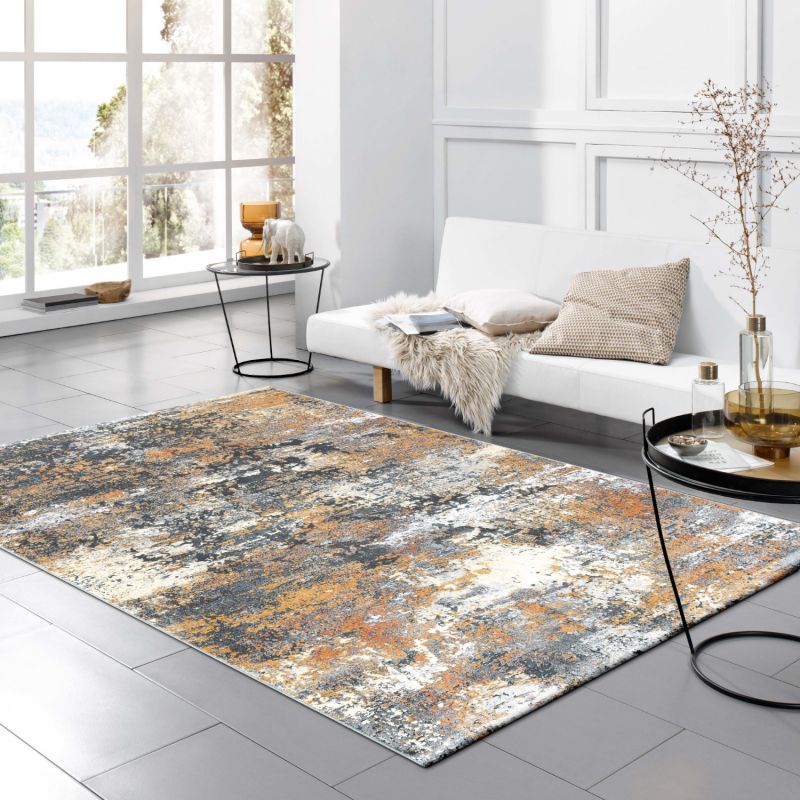 Tapis de salon - 160x230cm - Contemporain gris, marron et beige Canyon par Ragolle