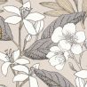 Papier peint vinyle sur intissé floral beige et gris MAY - Flower Power par Caselio - 101851099