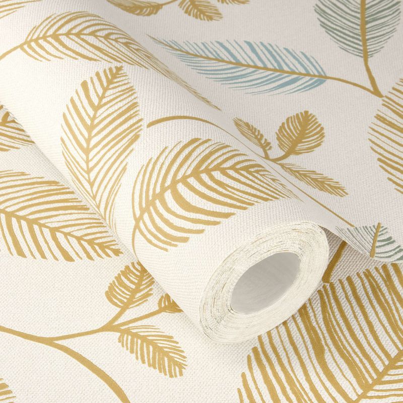 Papier peint intissé végétal camelet bleu AUTUMN - Sélection par Rasch - 582710