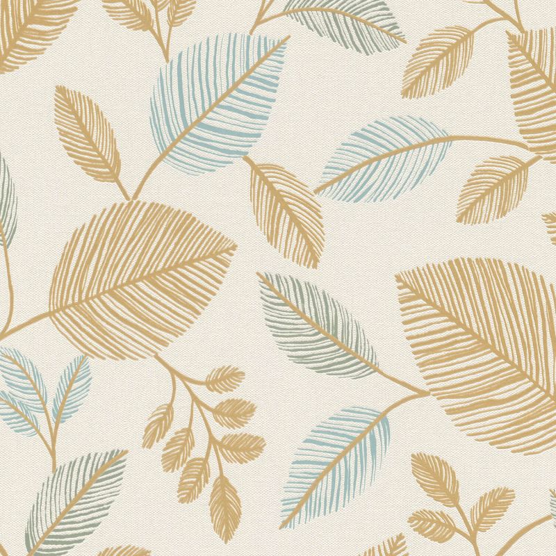 Papier peint intissé végétal camelet bleu AUTUMN - Sélection par Rasch - 582710