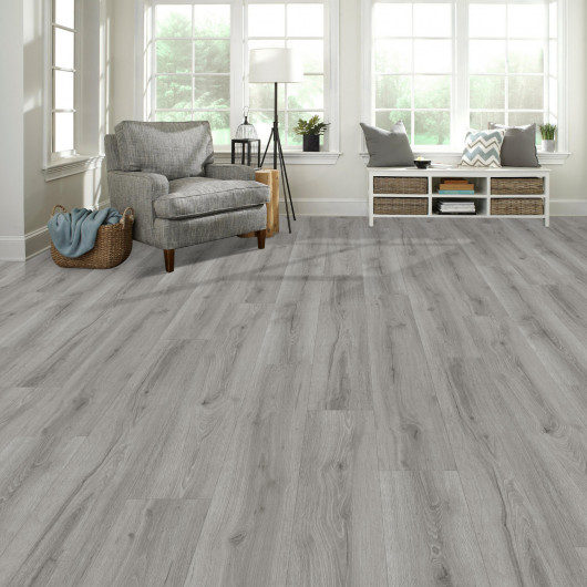 Sol Vinyle/PVC - Lame clipsable - Parquet chêne gris clair CYPRIAN - Soria par Sol Color