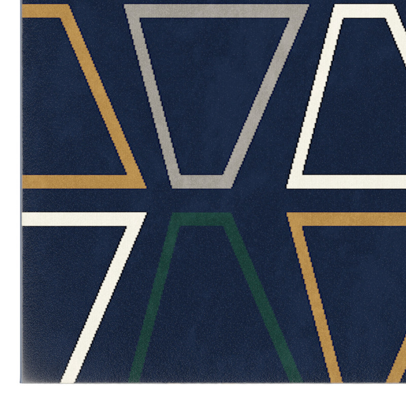 Tapis de salon - 140x200cm - Graphique / Géométrique bleu et blanc PRISMA par Balta