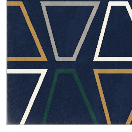 Tapis de salon - 140x200cm - Graphique / Géométrique bleu et blanc PRISMA par Balta