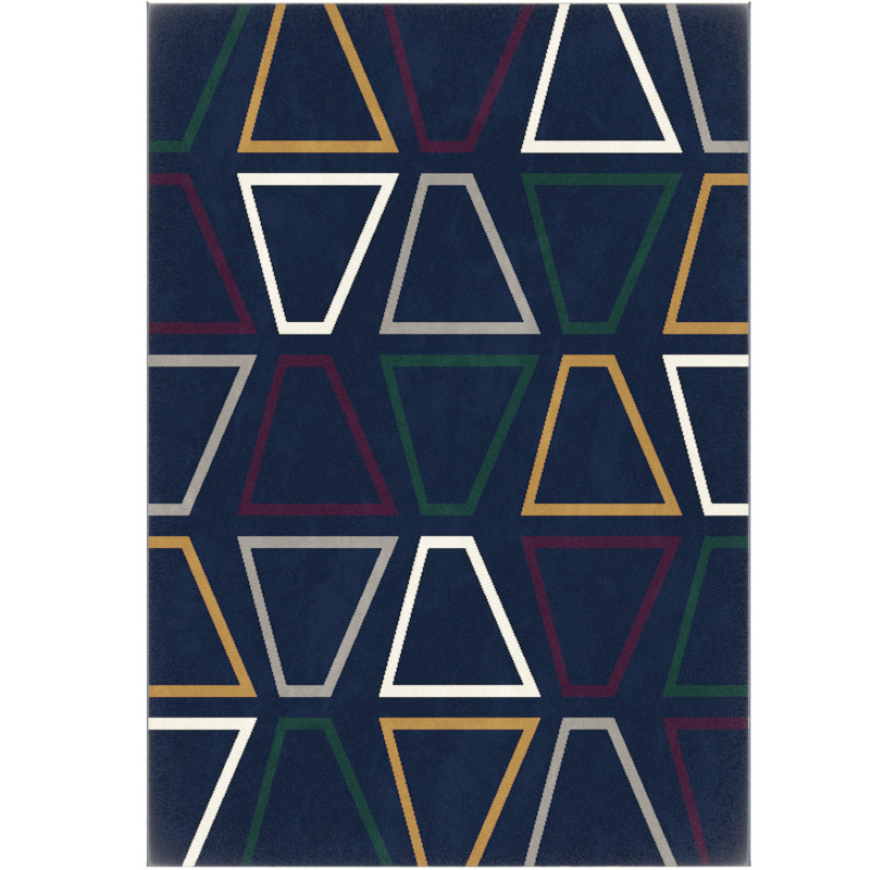 Tapis de salon - 140x200cm - Graphique / Géométrique bleu et blanc PRISMA par Balta