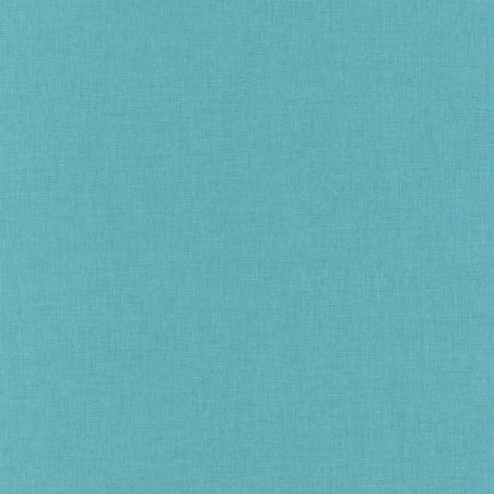 Papier peint vinyle sur intissé uni turquoise LINEN - Linen par Caselio - 68526623