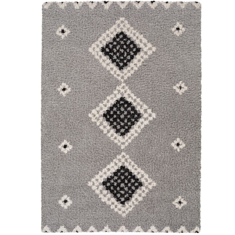 Tapis de salon - 160x230cm - Graphique / Géométrique gris et noir GIPSY par Balta