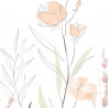 Panoramique vinyle sur intissé floral WATERCOLOR FLOWERS - Life par Grandeco - A83101