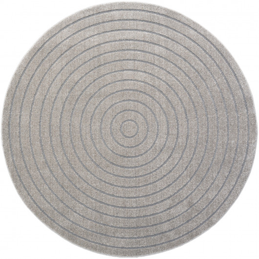 Tapis de salon - diam 160cm - Uni / Faux-uni taupe Trentino par Ragolle