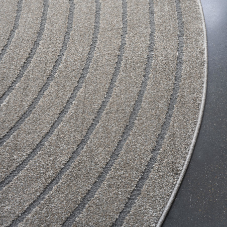 Tapis de salon - diam 160cm - Uni / Faux-uni taupe Trentino par Ragolle Tapis de salon - diam 160cm - Uni / Faux-uni taupe Trentino par Ragolle