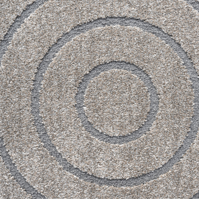 Tapis de salon - diam 160cm - Uni / Faux-uni taupe Trentino par Ragolle