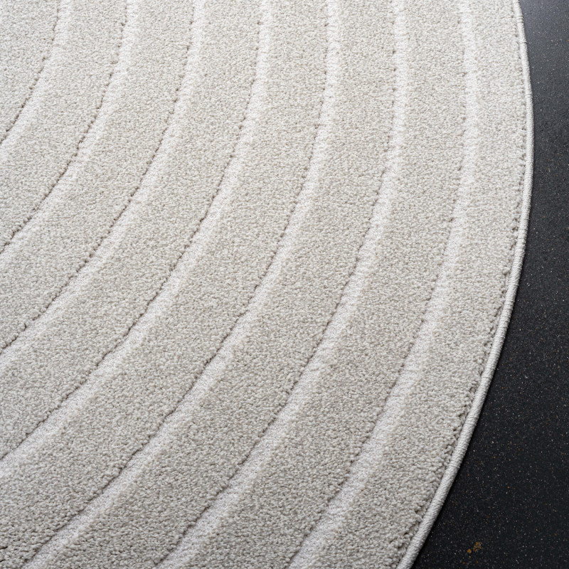 Tapis de salon - diam 160cm - Uni / Faux-uni blanc Trentino par Ragolle