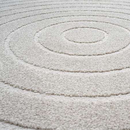 Tapis de salon - diam 160cm - Uni / Faux-uni blanc Trentino par Ragolle Tapis de salon - diam 160cm - Uni / Faux-uni blanc Trentino par Ragolle