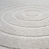 Tapis de salon - diam 160cm - Uni / Faux-uni blanc Trentino par Ragolle