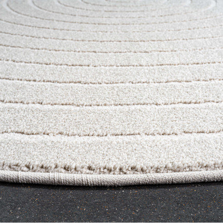 Tapis de salon - diam 160cm - Uni / Faux-uni blanc Trentino par Ragolle Tapis de salon - diam 160cm - Uni / Faux-uni blanc Trentino par Ragolle