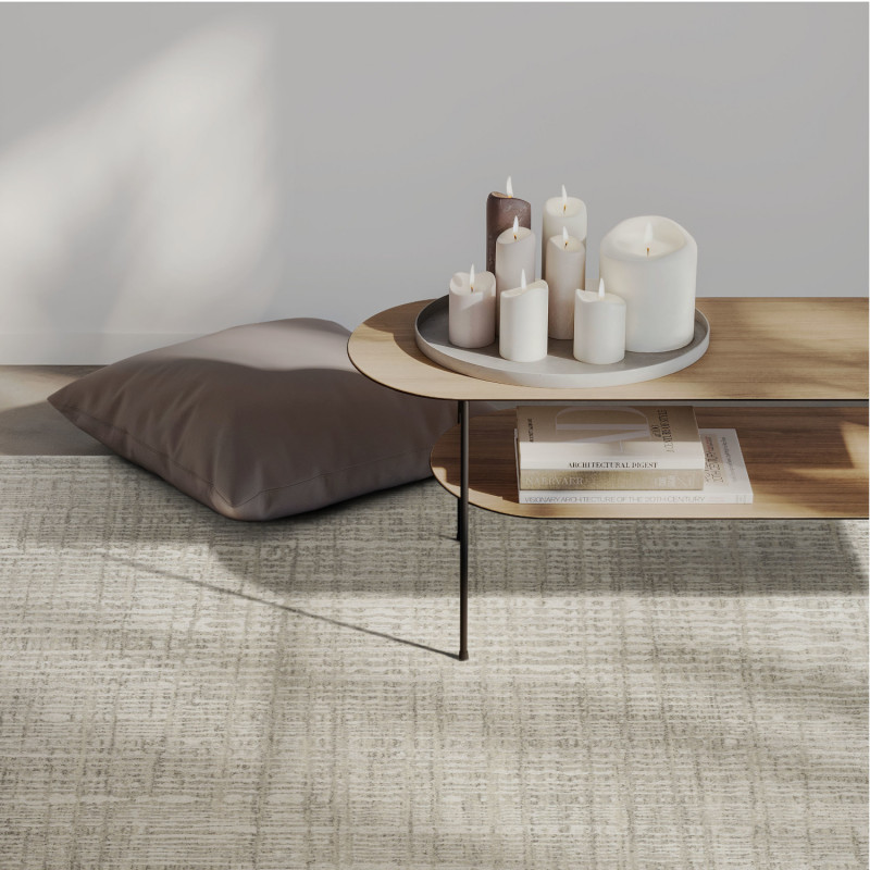 Tapis de salon - 200x290cm - Uni / Faux-uni beige et écru Argentum par Ragolle