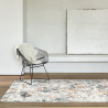 Tapis de salon - 160x230cm - Contemporain gris, corail et blanc Canyon par Ragolle