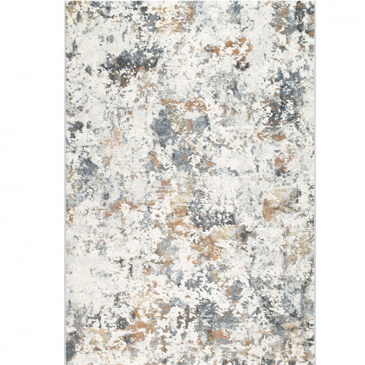 Tapis de salon - 160x230cm - Contemporain gris, corail et blanc Canyon par Ragolle