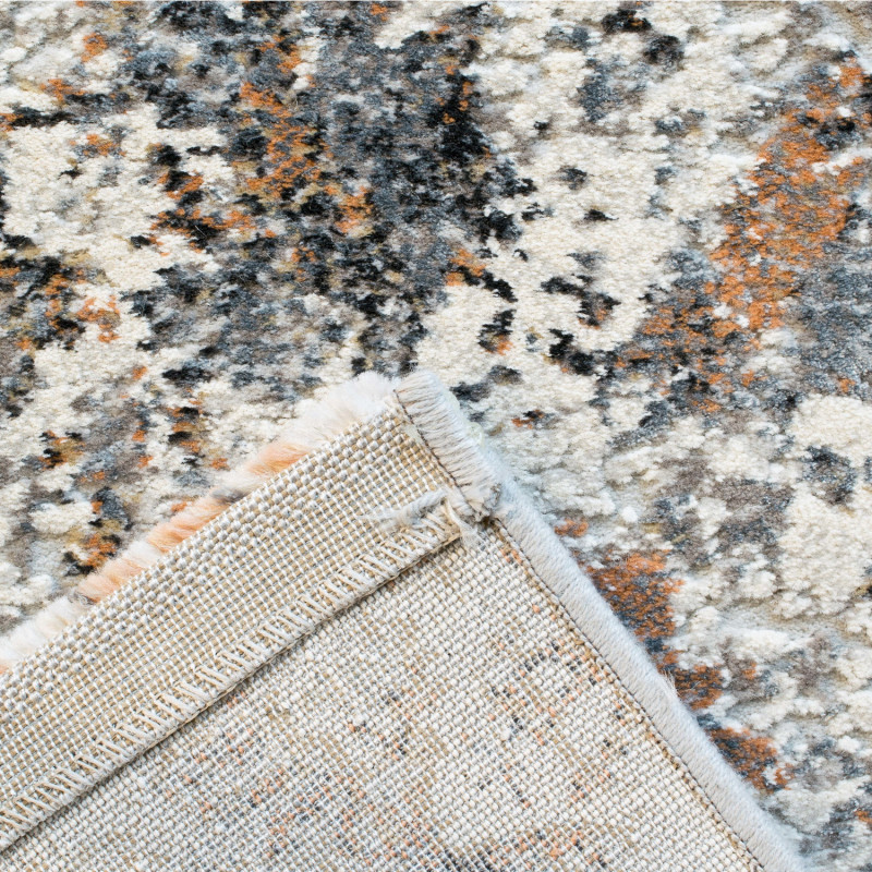 Tapis de salon - 160x230cm - Contemporain gris, corail et blanc Canyon par Ragolle