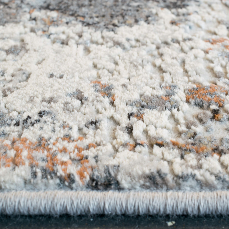 Tapis de salon - 160x230cm - Contemporain gris, corail et blanc Canyon par Ragolle