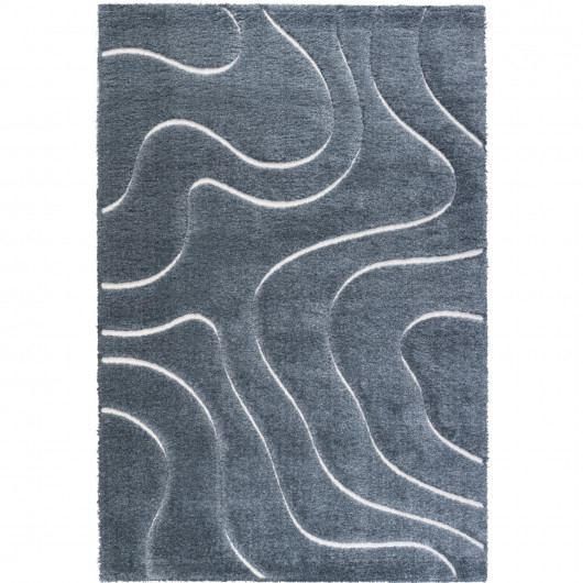 Tapis de salon - 133x195cm - Contemporain gris et blanc Masai par Ragolle