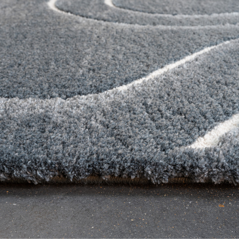 Tapis de salon - 133x195cm - Contemporain gris et blanc Masai par Ragolle