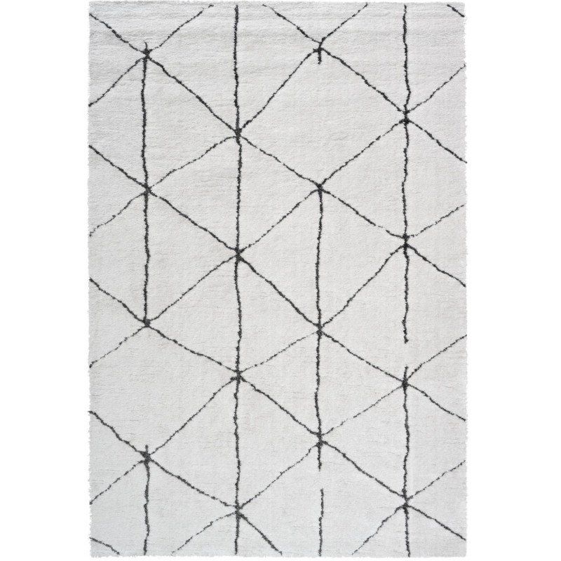 Tapis de salon - 133x195cm - Contemporain blanc et noir Masai par Ragolle
