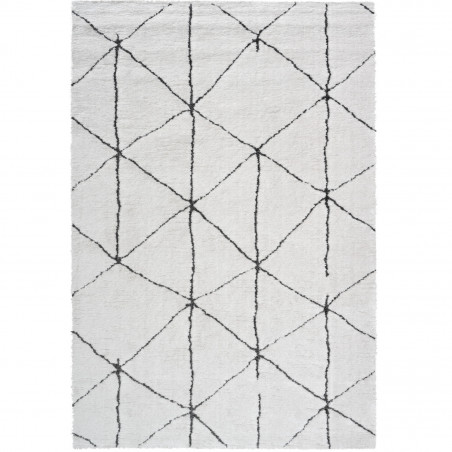 Tapis de salon - 133x195cm - Contemporain blanc et noir Masai par Ragolle Tapis de salon - 133x195cm - Contemporain blanc et noir Masai par Ragolle