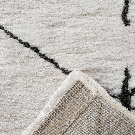 Tapis de salon - 133x195cm - Contemporain blanc et noir Masai par Ragolle Tapis de salon - 133x195cm - Contemporain blanc et noir Masai par Ragolle