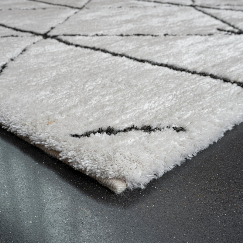 Tapis de salon - 133x195cm - Contemporain blanc et noir Masai par Ragolle