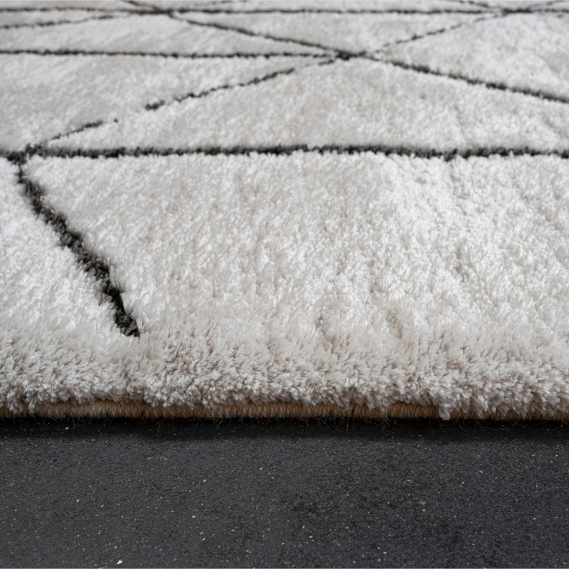 Tapis de salon - 133x195cm - Contemporain blanc et noir Masai par Ragolle
