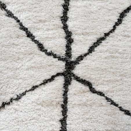 Tapis de salon - 133x195cm - Contemporain blanc et noir Masai par Ragolle Tapis de salon - 133x195cm - Contemporain blanc et noir Masai par Ragolle
