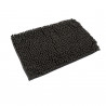 Tapis de bain - 67x110cm - Uni / Faux-uni gris foncé Fluffy par Lalee