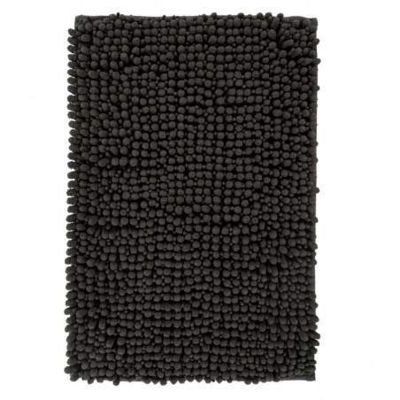 Tapis de bain - 67x110cm - Uni / Faux-uni gris foncé Fluffy par Lalee