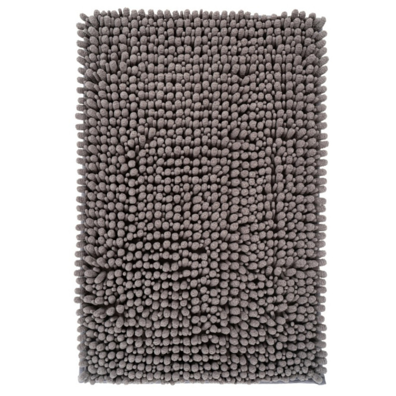 Tapis de bain - 67x110cm - Uni / Faux-uni gris souris Fluffy par Lalee