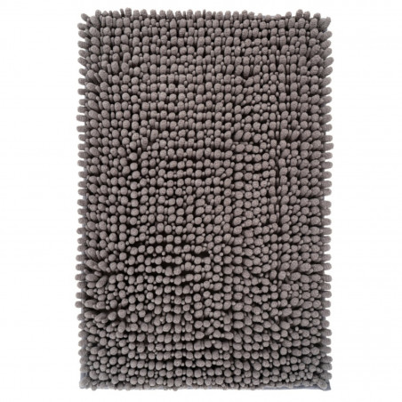 Tapis de bain - 67x110cm - Uni / Faux-uni gris souris Fluffy par Lalee